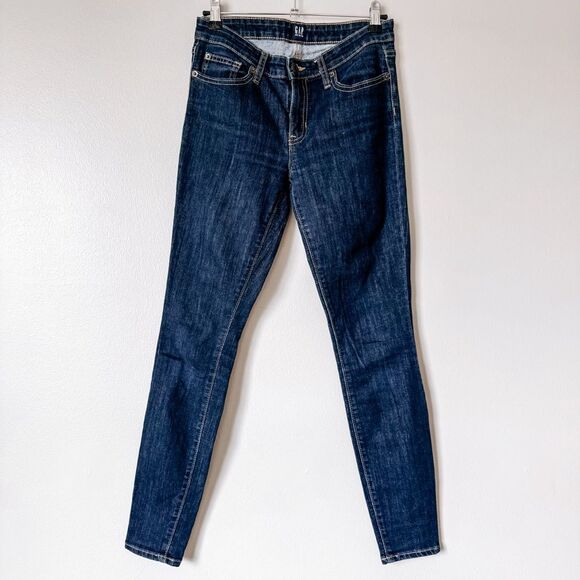 Gap High Rise Skinny Jean Dark Wash Size 26 - Picture 2 of 8